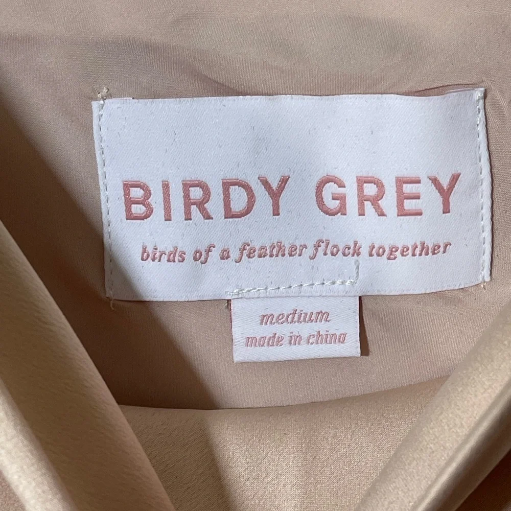 Birdy Grey Lisa Midi Slip Dress in Satin Rose Gold Sz. Medium